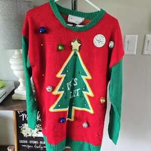 Festive Red and Green Christmas Sweater